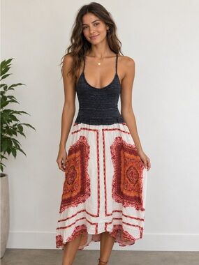 Women’s Maurice’s Beautiful Bohemian Chic Maxi Summer Dress Sz 1X Festival Dress